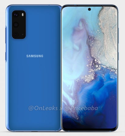 Samsung Galaxy S20 Renderbild. (Bild: Pricebaba; Onleaks)
