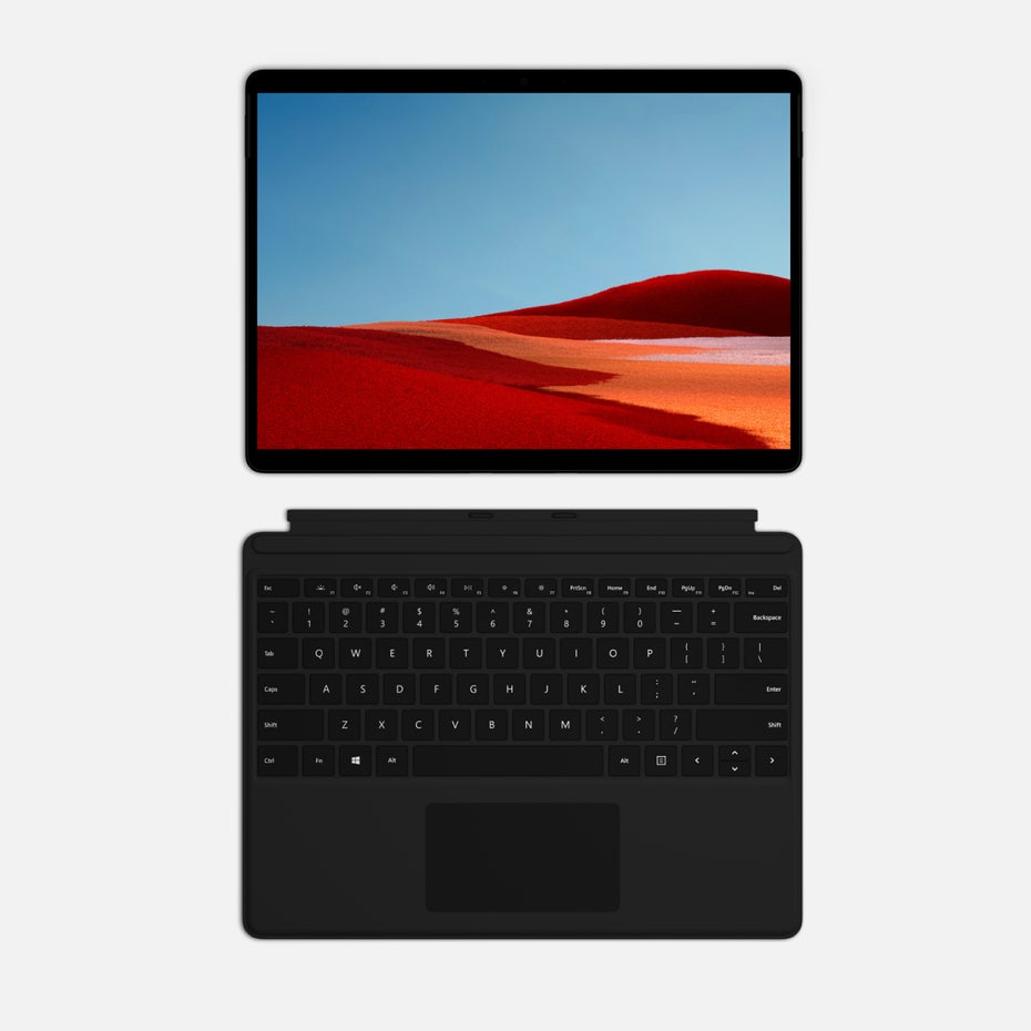 Das Tablet wird separat verkauft. Ebenso wie das Keyboard und der Stift. (Foto: Microsoft)