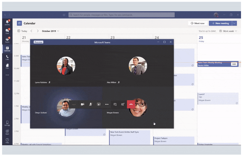 Multiwindow bei Microsoft Teams.