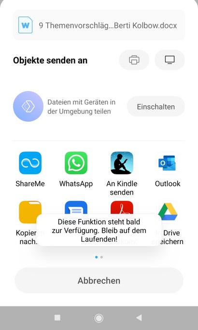 Xiaomi Mi Note 10 Screenshot Miui 11 Drahtloses Drucken