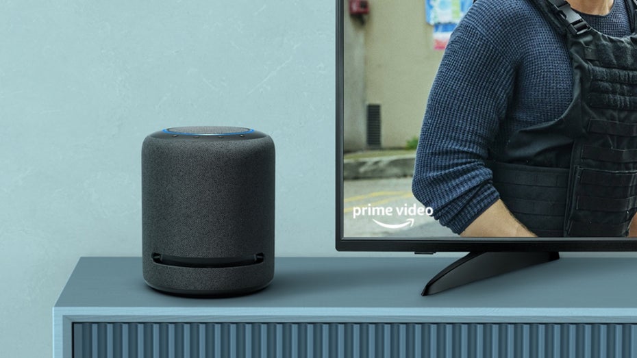 Amazon Echo Studio lässt sich per Fire TV Stick 4K oder Cube als Heimkinospeaker nutzen. (Bild: Amazon)