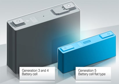 Die neue Batterie ist im Vergleich zu den Vorgängergenerationen kompakter. (Bild: BMW)