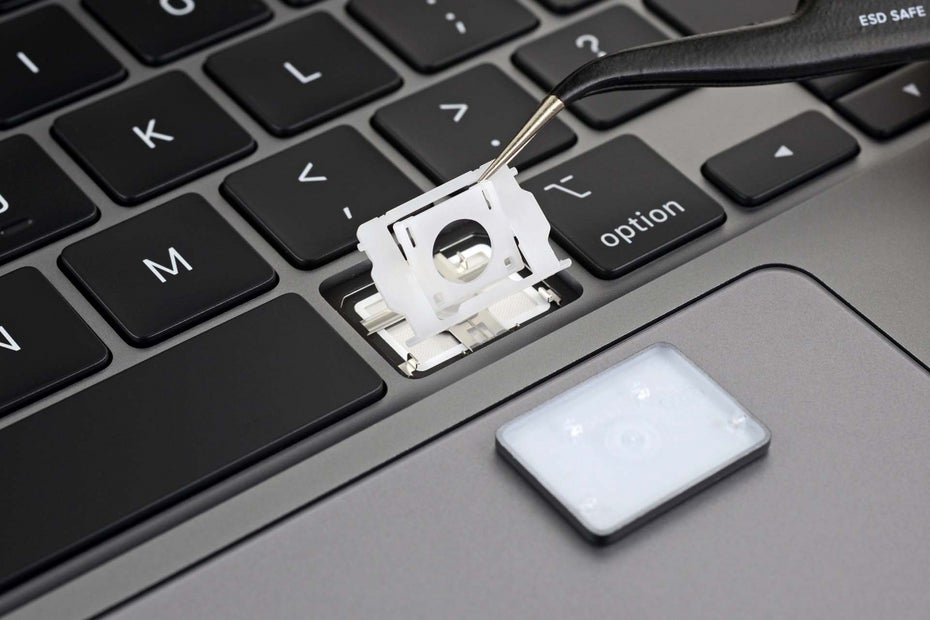 Macbook Pro 16 (2019) – das neue, alte Keyboard. (Foto: iFixit)