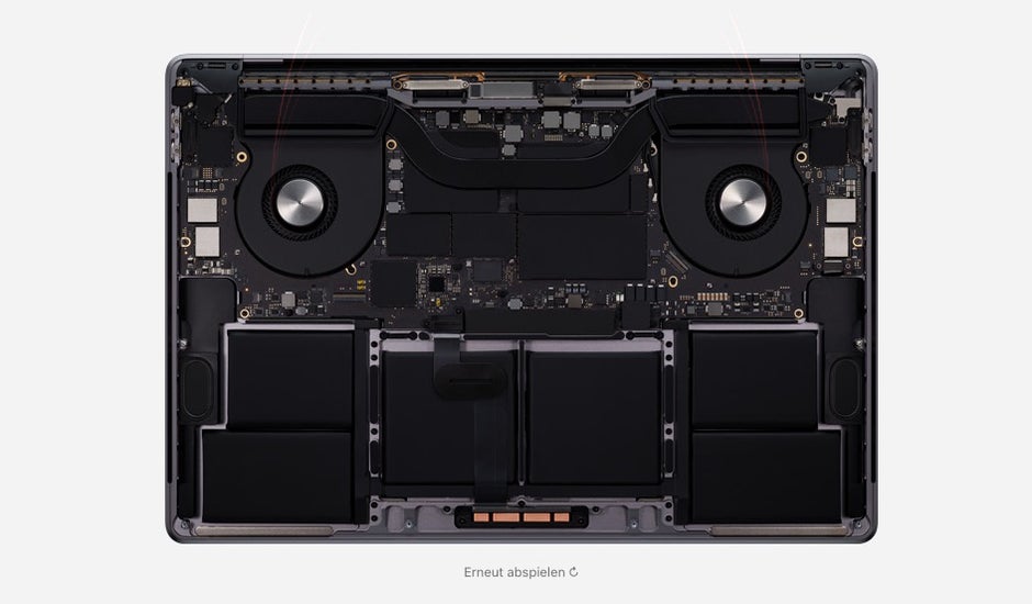 Macbook Pro 16 von innen. (Bild: Apple)