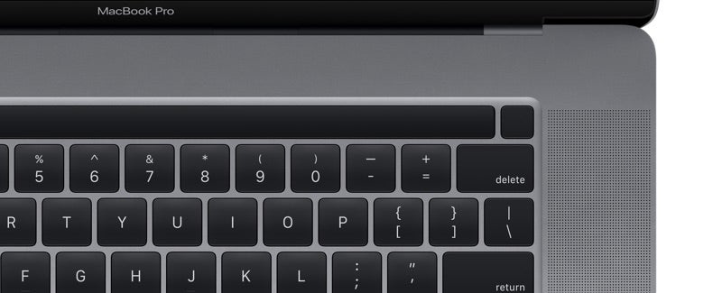 ... und separatem Fingerabdrucksensor neben der Touchbar. (Bild: Apple)