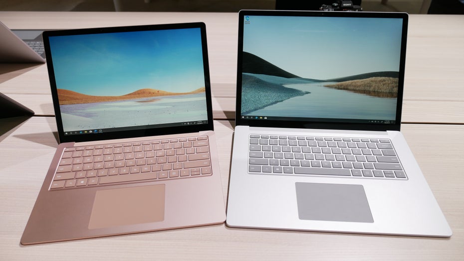 Surface Laptop 3: 13 und 15-Zoller im Größenvergleich. (Foto: t3n)