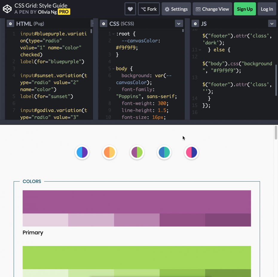 CSS Grid: Style Guide. (Screenshot: t3n)