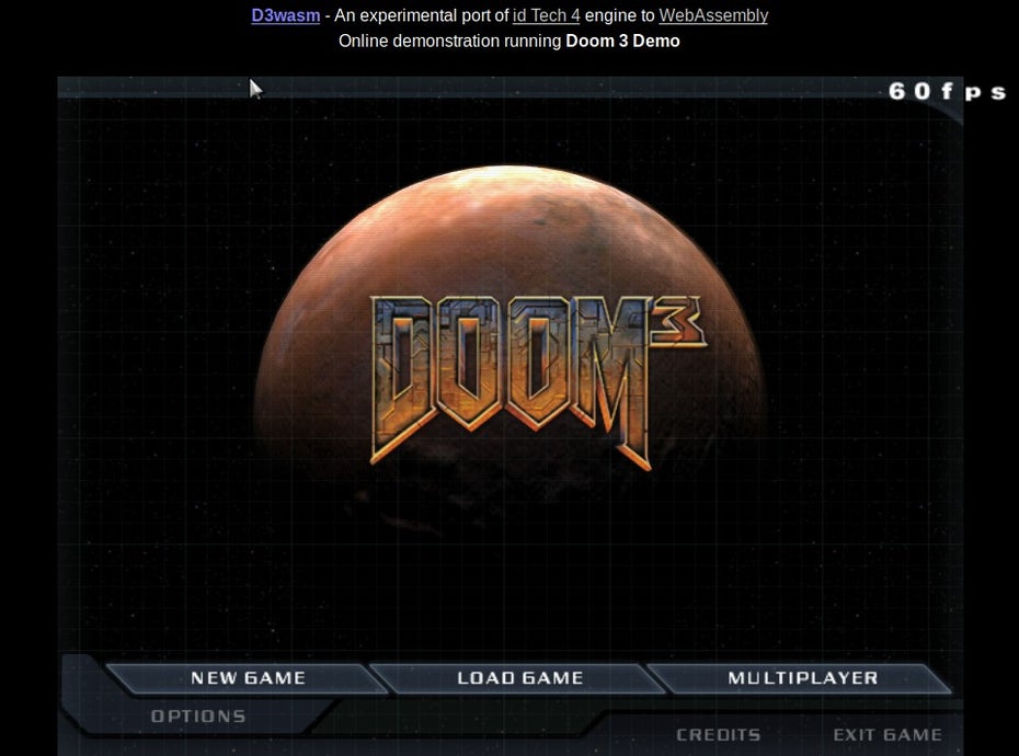 Doom 3 im Web. (Screenshot: Gabriel Cuvillier)