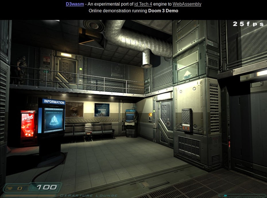 Doom 3 im Web. (Screenshot: Gabriel Cuvillier)