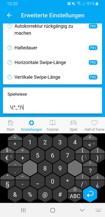 Typewise-Sonderzeichentastatur.