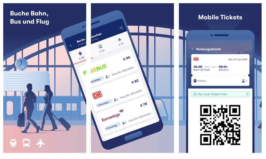 Buchungs-App über mehrere Mobilitäts-Plattformen. (Screenshot: t3n)