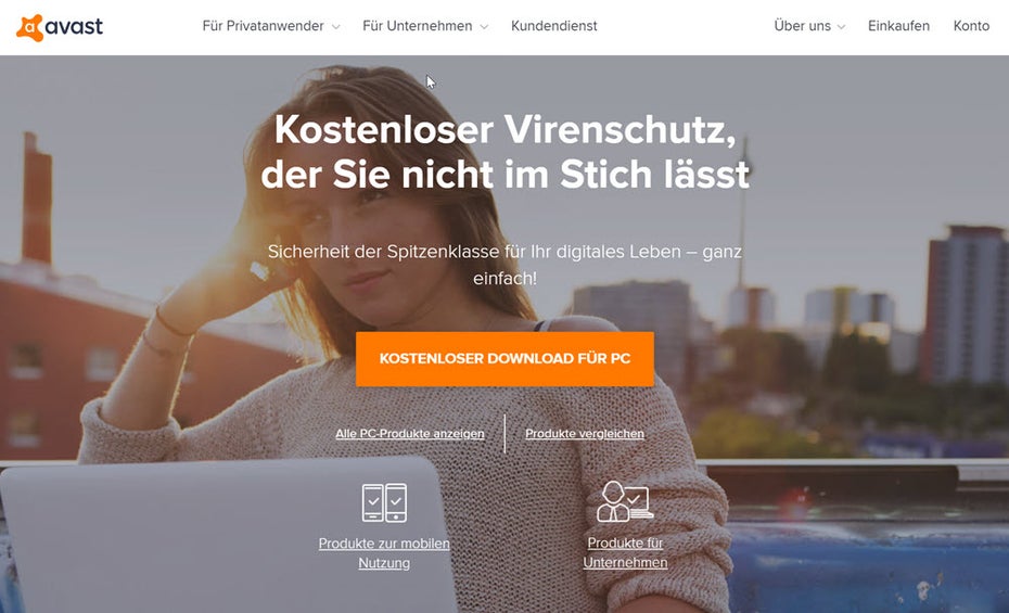 Avast rühmt sich, die Geräte seiner Nutzer sicherer zu machen. (Screenshot: t3n)