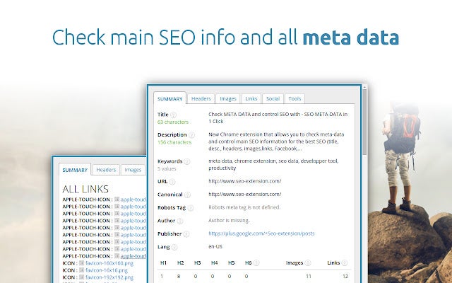 Chrome Erweiterung SEO Meta in 1 Click