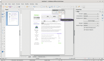 Auto-Redact-Funktion in Libreoffice 6.4.