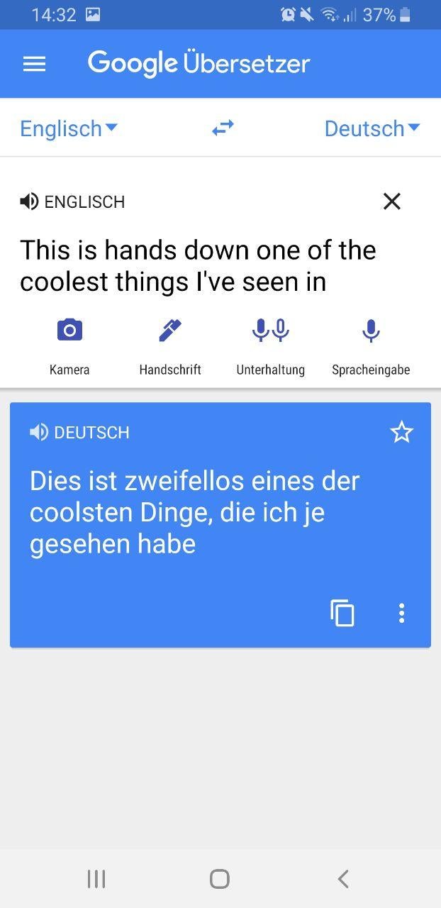 Google Übersetzer Spracherkennung Beispiel 2.