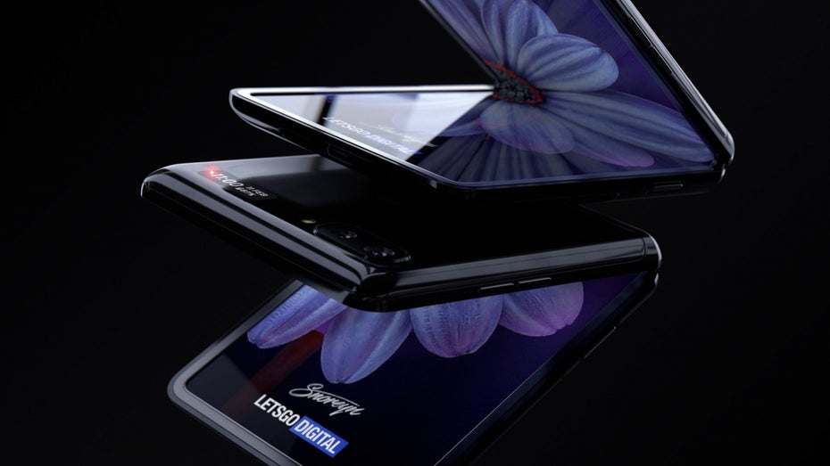 Konzept des Samsung Galaxy Z Flip. (Bild: Lets go Digital)