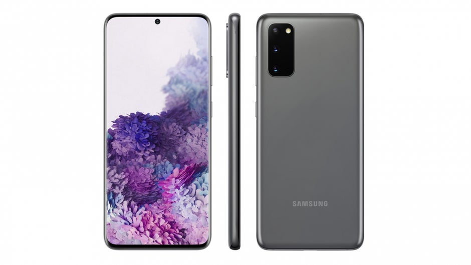 Das Samsung Galaxy S20 in Grau. (Bild: Evleaks)