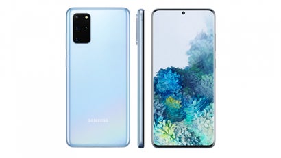 Das Samsung Galaxy S20 Plus in Blau. (Bild: Evleaks)