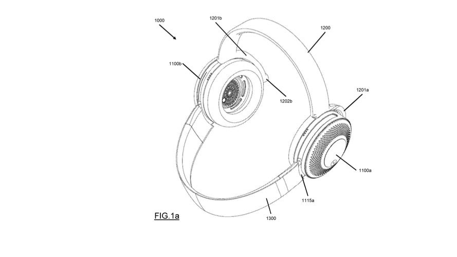 Dyson-Kopfhörer mit integriertem Luftreiniger. (Bild: UK-Patent-Office/Dyson) Dyson patentiert Kopfhörer mit Luftreinigungsfunktion
