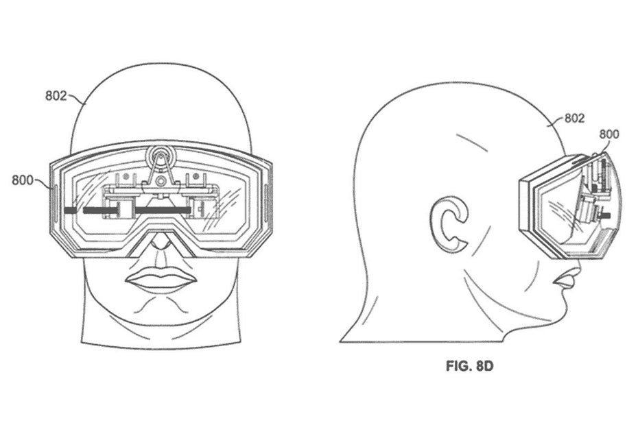 Apple AR headset patent sketch.  (Image: USPTO)