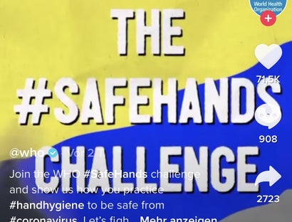 SafeHands Challenge auf Tiktok (Sreenshot: t3n.de)