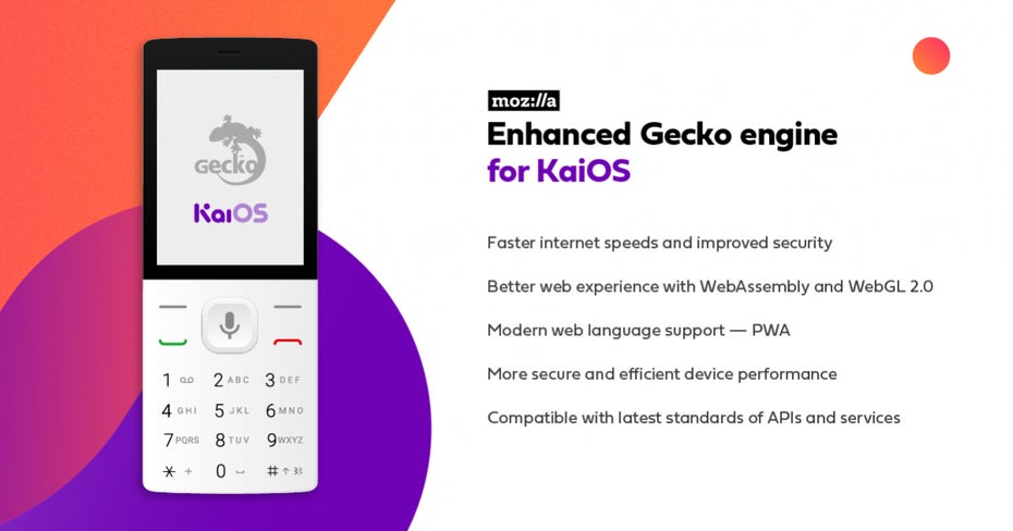 Einige KaiOS-Features, an denen Mozilla mitentwickeln will. (Bild. KaiOS)