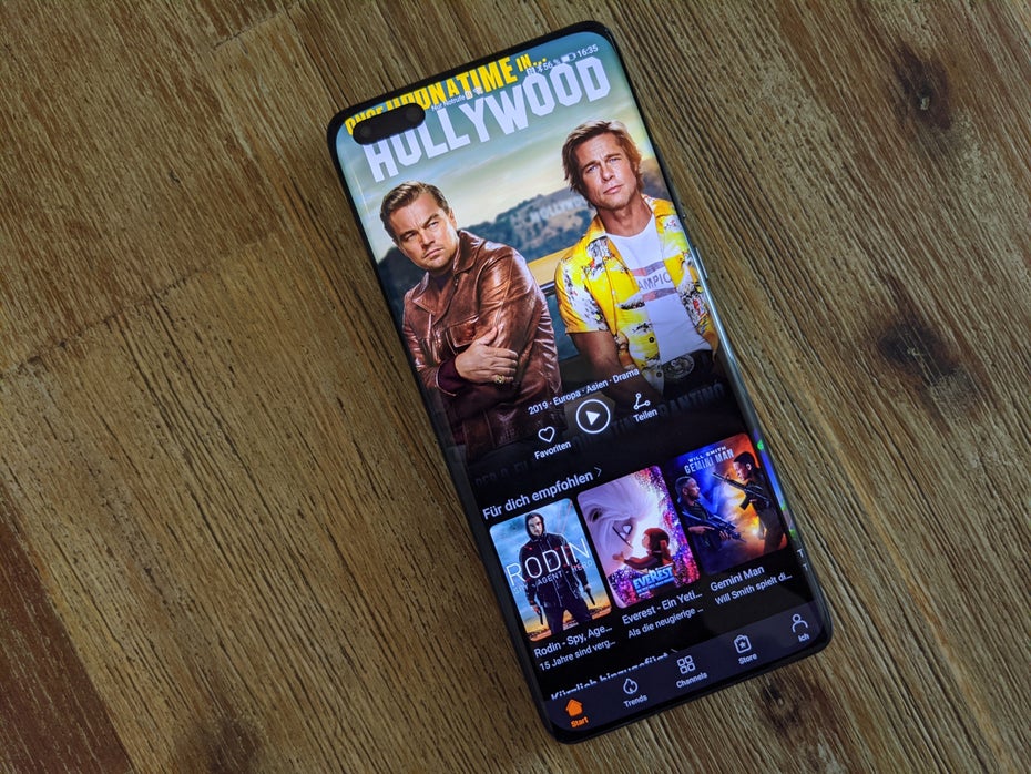 Huawei P40 Pro mit neuem Video-Dienst. (Foto: t3n)