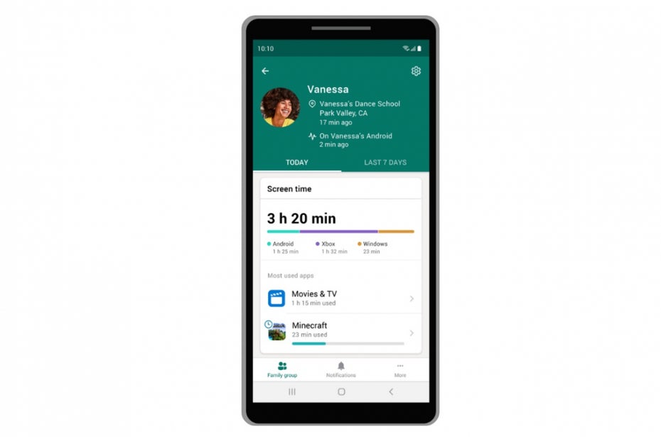 Mit Microsoft 365 Mit neuer App könnt ihr künftig auch die Bildschirmzeit und mehr verwalten. (Bild: Microsoft)