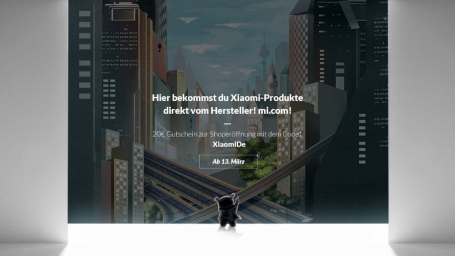 Xiaomi eröffnet am 13. März seinen eigenen Onlineshop für Deutschland. (Screenshot Xiaomi)