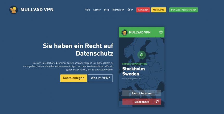 Mullvad als VPN-Anbieter im Vergleich