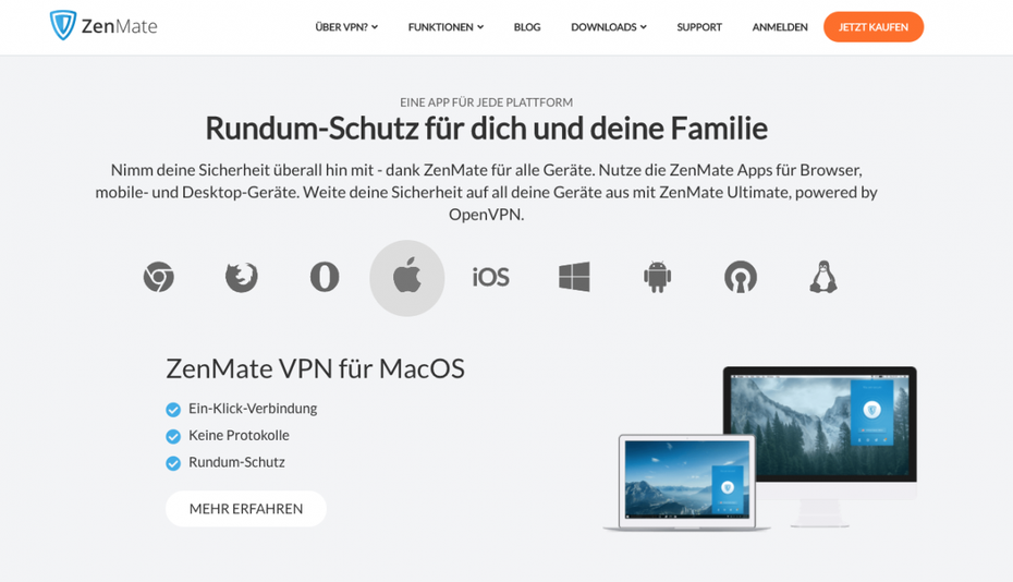 Zenmate Webseite