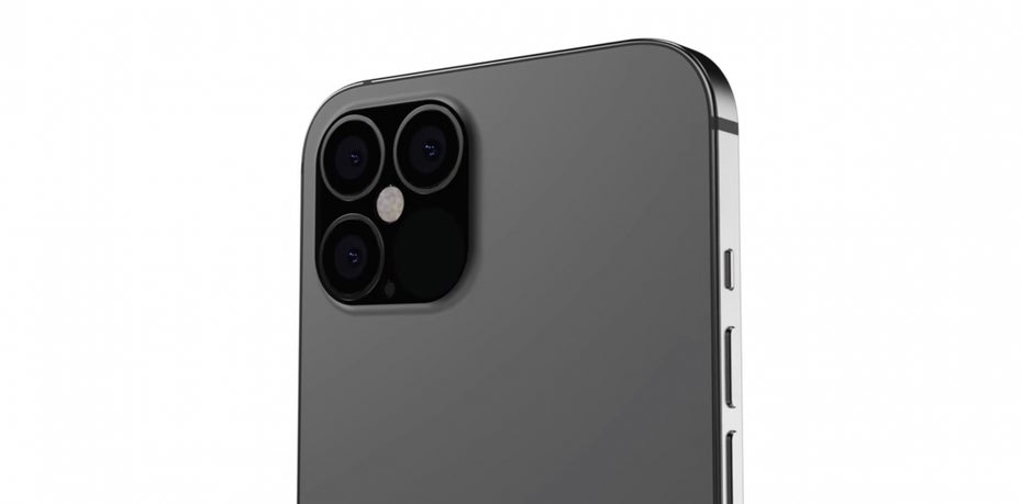 Dem Renderbild zufolge könnte das iPhone 12 Pro mit drei Kamerasensoren und Lidar bestückt sein. (
