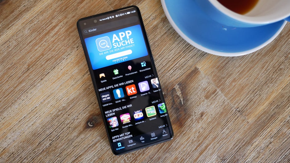 Huawei P40 Pro mit App-Gallery. (Foto: t3n) 5 Dinge, die du diese Woche wissen musst: So gut oder schlecht funktioniert Huaweis Google-freies Smartphone
