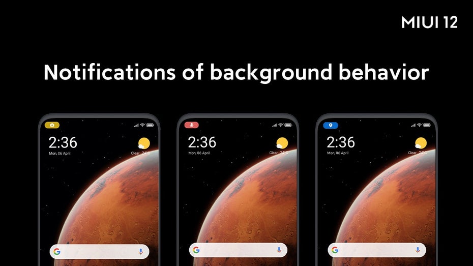 MIUI 12 Hintergrund-Aktivitäten