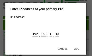 Spacedesk IP-Adresse manuell eingeben
