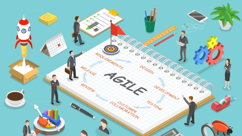 (Grafik: Shutterstock) Wie skaliert man Scrum in Unternehmen?