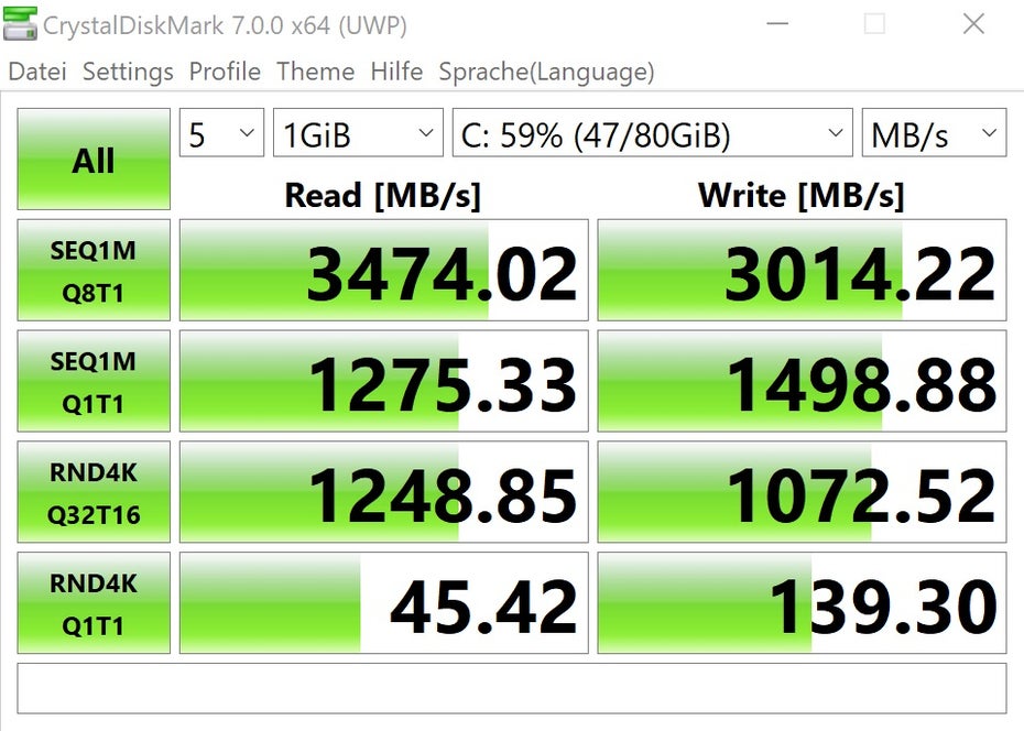 Das Huawei Matebook X Pro (2020) hat eine schnelle Samsung SSD verbaut