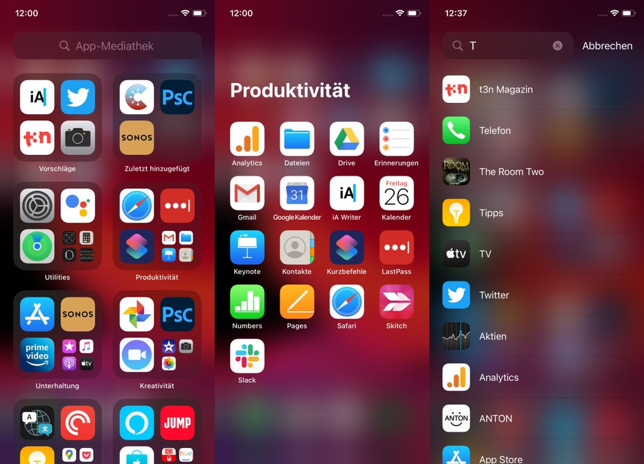 iOS 14 App-Mediathek