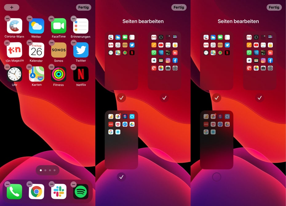 iOS 14 Homescreens ausblenden