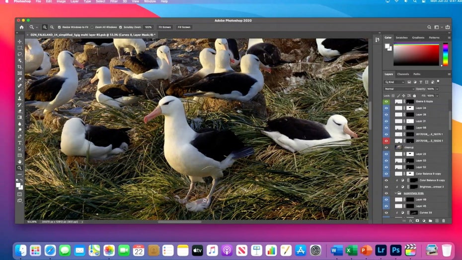 Mac on ARM: Adobe Photoshop 2020. (Screenshot: Apple)