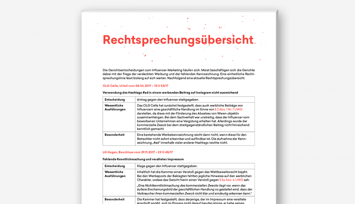 S. 27 des Guides, welche die Rechtsprechungsübersicht einleitet.