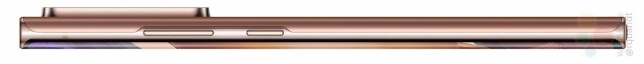 Samsung Galaxy Note 20 Ultra im Bronze von der Seite