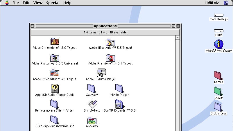 (Screenshot: Macintosh.js / t3n)