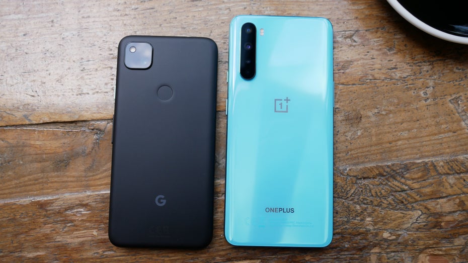 Budget-Phones-im Größenvergleich: Google Pixel 4a vs Oneplus Nord