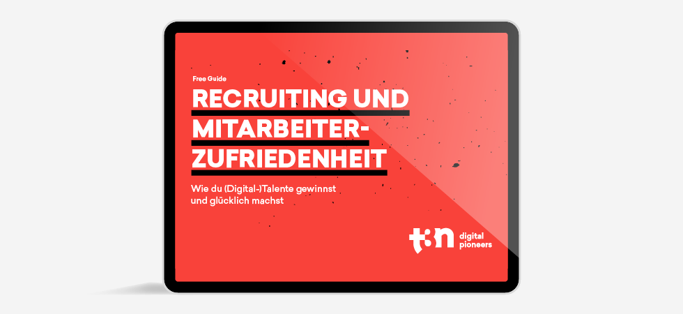 Das Cover des neuen Free Guides zum Thema Karriere mit dem Titel „Recruiting und Mitarbeiterzufriedenheit“