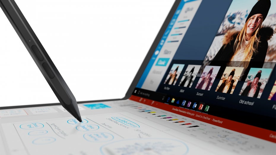 Das ist nicht das Apple Foldable, sondern das Thinkpad X1 Fold. (Foto: Lenovo) Klapp-iPad: Apple soll an Gerät mit 20-Zoll-Faltdisplay arbeiten