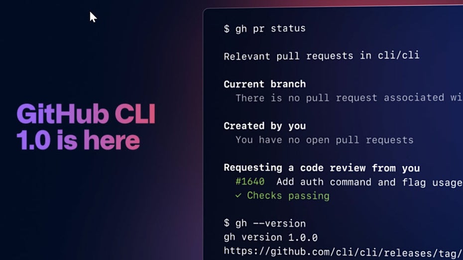 GitHub CLI 1.0 ist da und bringt (fast) den kompletten Workflow ins Terminal GitHub CLI 1.0 ist da und bringt (fast) den kompletten Workflow ins Terminal