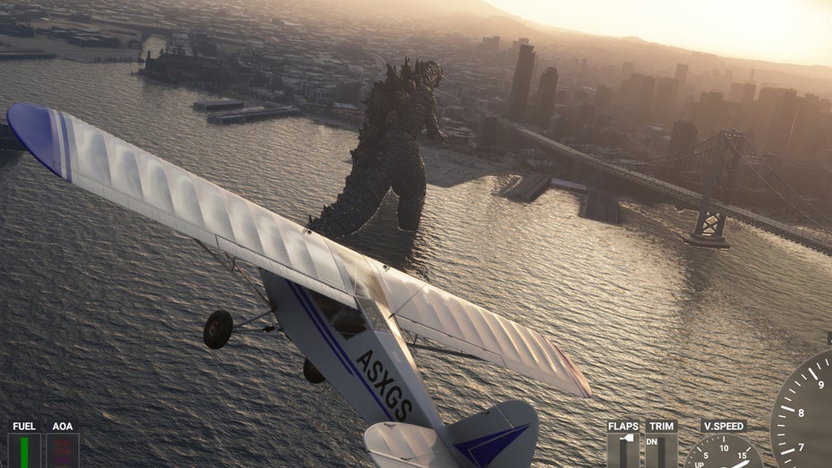 Dieser Mod bringt Godzilla nach San Francisco. (Screenshot: Nexusmods)