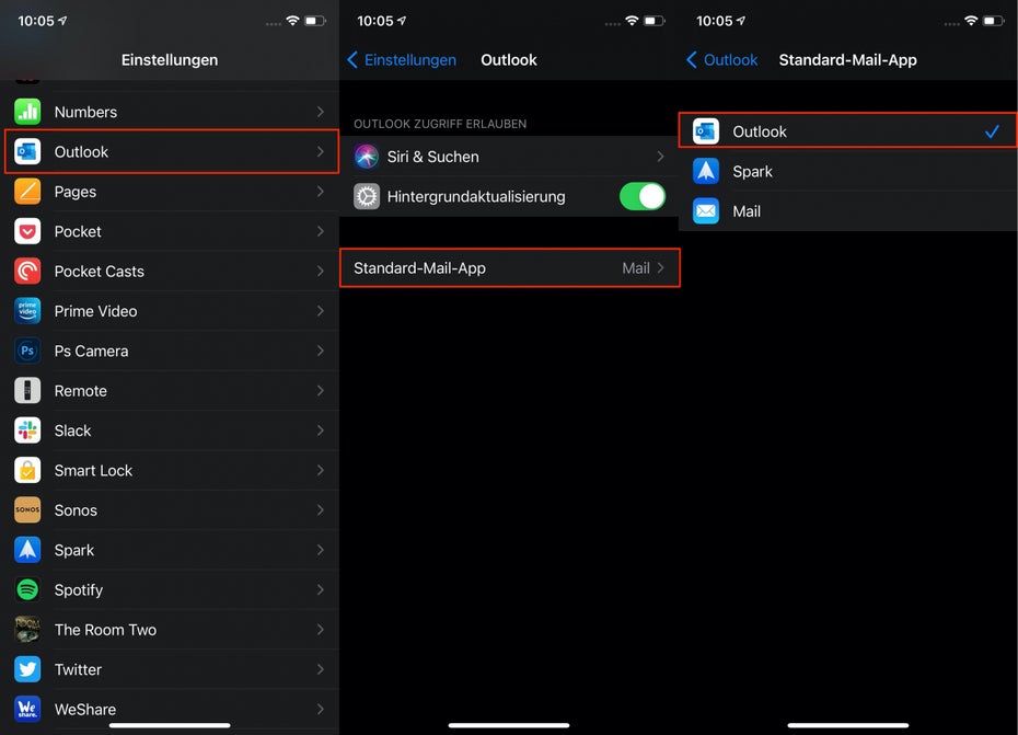 iOS 14: Standard-Mail-App wechseln