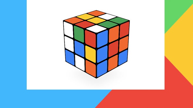 Rubik’s Cube: Du weißt, was zu tun ist? Alle Seiten brauchen die gleiche Farbe. Hier geht es zum Spiel! (Grafik: Shutterstock / t3n)